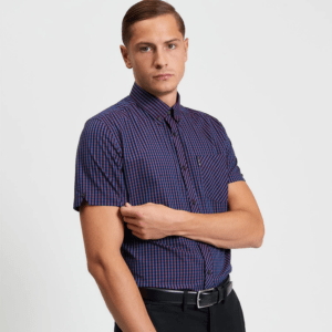 Ben Sherman S/S Gingham Shirt in Red