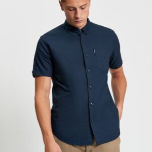 Ben Sherman S/S Oxford Shirt in Navy